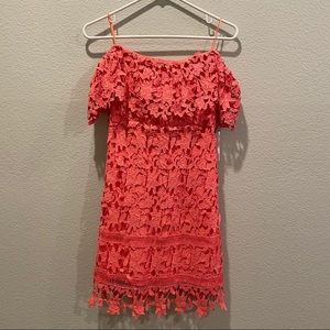 ASTR the Label - Off the Shoulder Lace Minidress